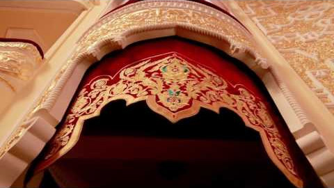 Gold embroidery portieres for a scene of the Alisher Navoi theatre