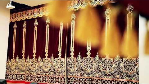 Gold embroidery portieres for Karaulbazar palace of culture scene